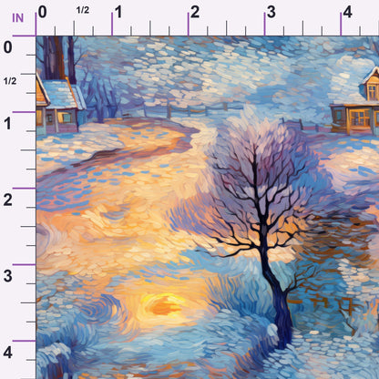 Golden Snowfall Pattern 21 Minky Fabric