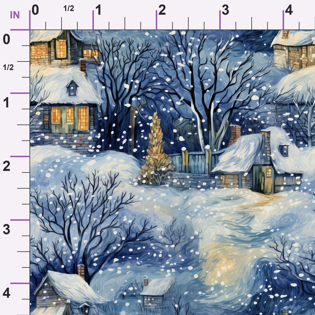 Golden Snowfall Pattern 22 Minky Fabric
