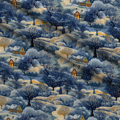 Golden Snowfall Pattern 23 Minky Fabric