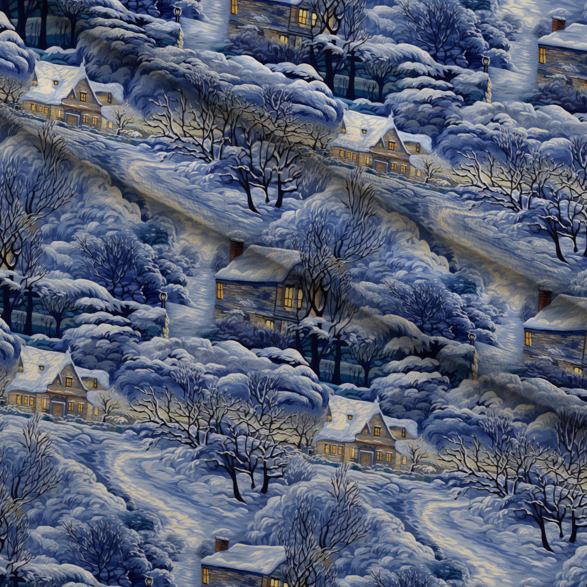 Golden Snowfall Pattern 24 Minky Fabric