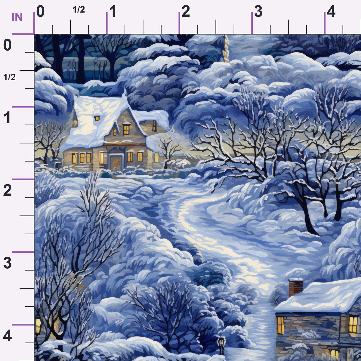 Golden Snowfall Pattern 24 Minky Fabric