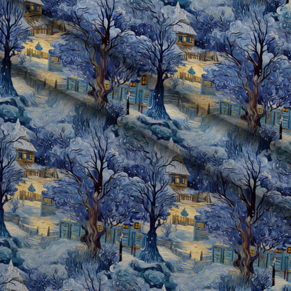 Golden Snowfall Pattern 25 Minky Fabric