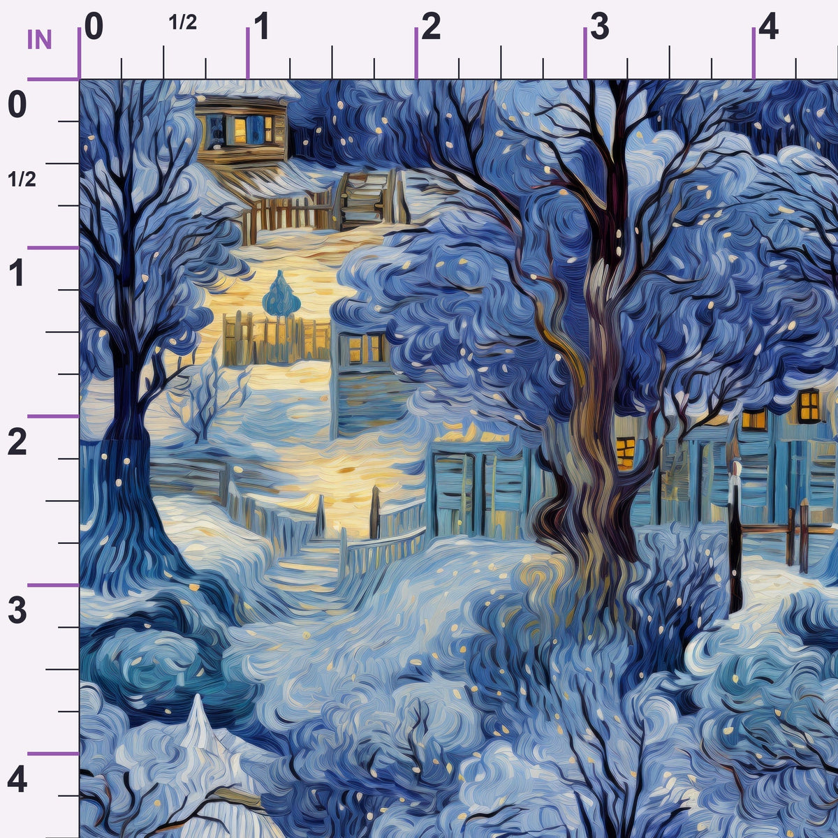 Golden Snowfall Pattern 25 Minky Fabric