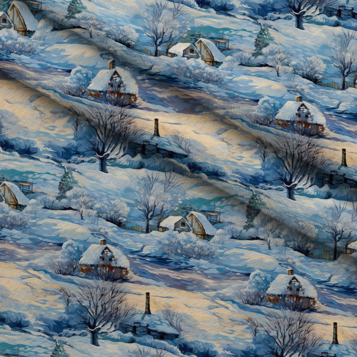 Golden Snowfall Pattern 26 Minky Fabric