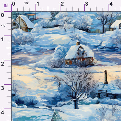 Golden Snowfall Pattern 26 Minky Fabric