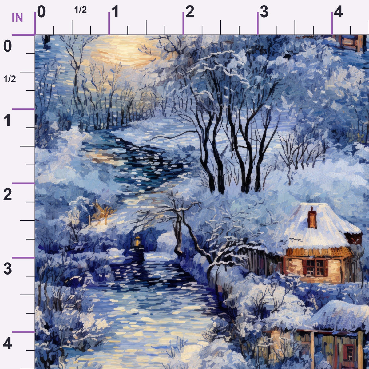 Golden Snowfall Pattern 28 Minky Fabric