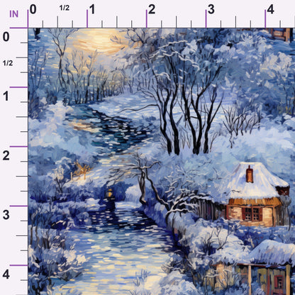 Golden Snowfall Pattern 28 Minky Fabric