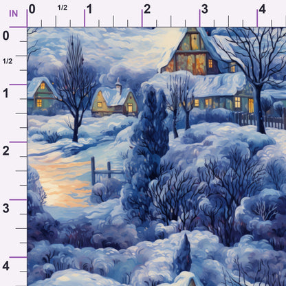 Golden Snowfall Pattern 5 Minky Fabric