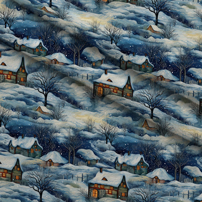 Golden Snowfall Pattern 6 Minky Fabric