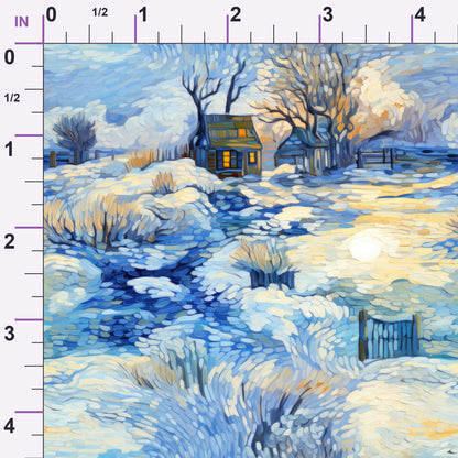 Golden Snowfall Pattern 7 Minky Fabric
