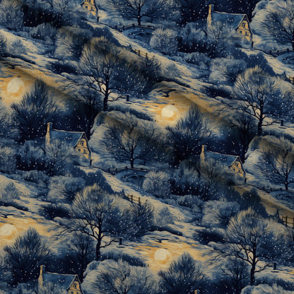 Golden Snowfall Pattern 9 Minky Fabric