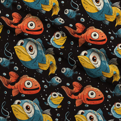 Googly Guppies Pattern 1 Minky Fabric