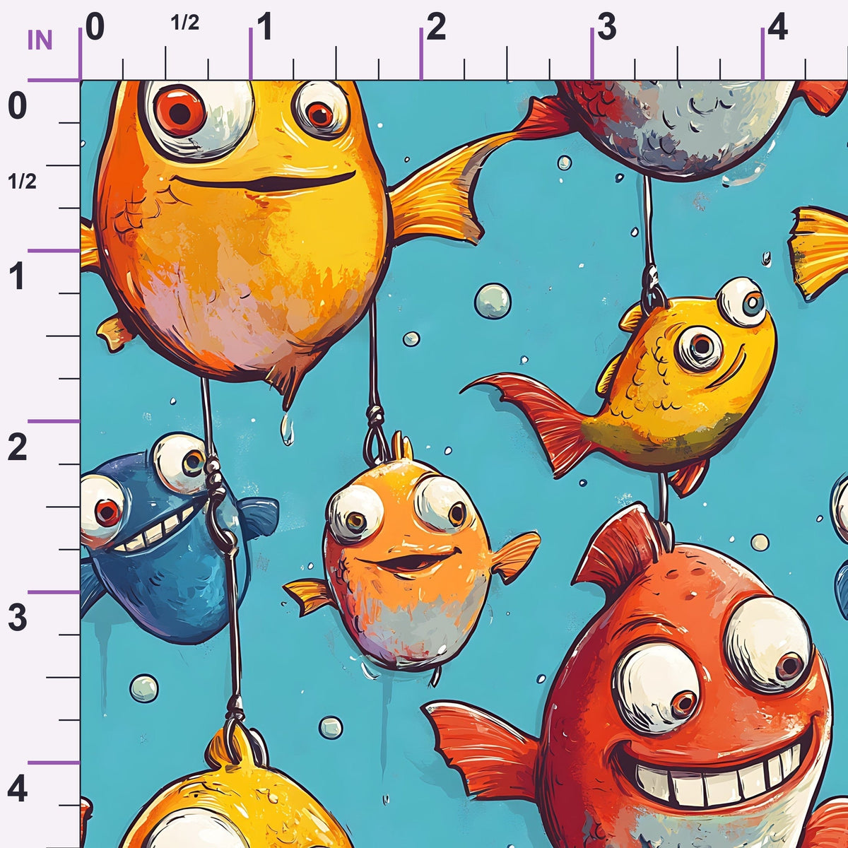 Googly Guppies Pattern 14 Minky Fabric