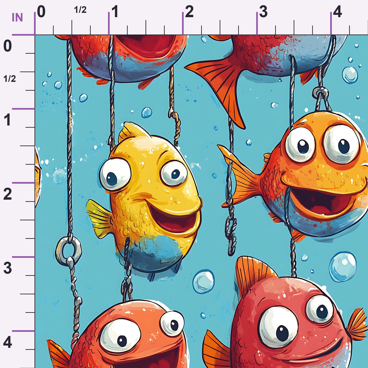 Googly Guppies Pattern 15 Minky Fabric