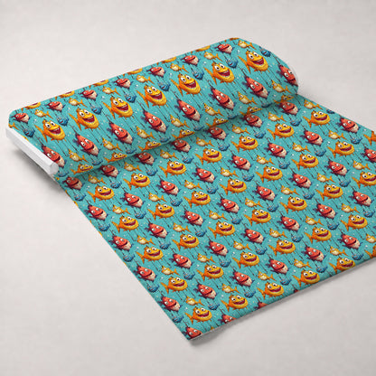 Googly Guppies Pattern 16 Minky Fabric