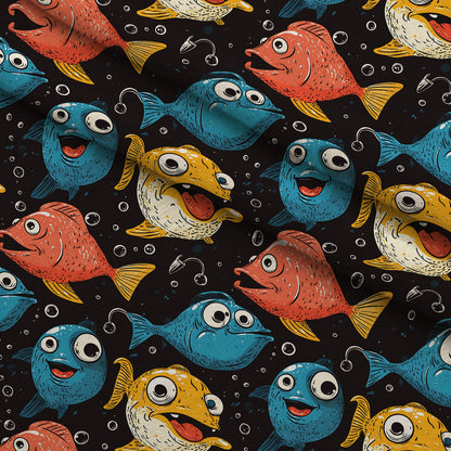 Googly Guppies Pattern 18 Minky Fabric