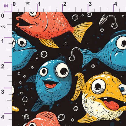 Googly Guppies Pattern 18 Minky Fabric