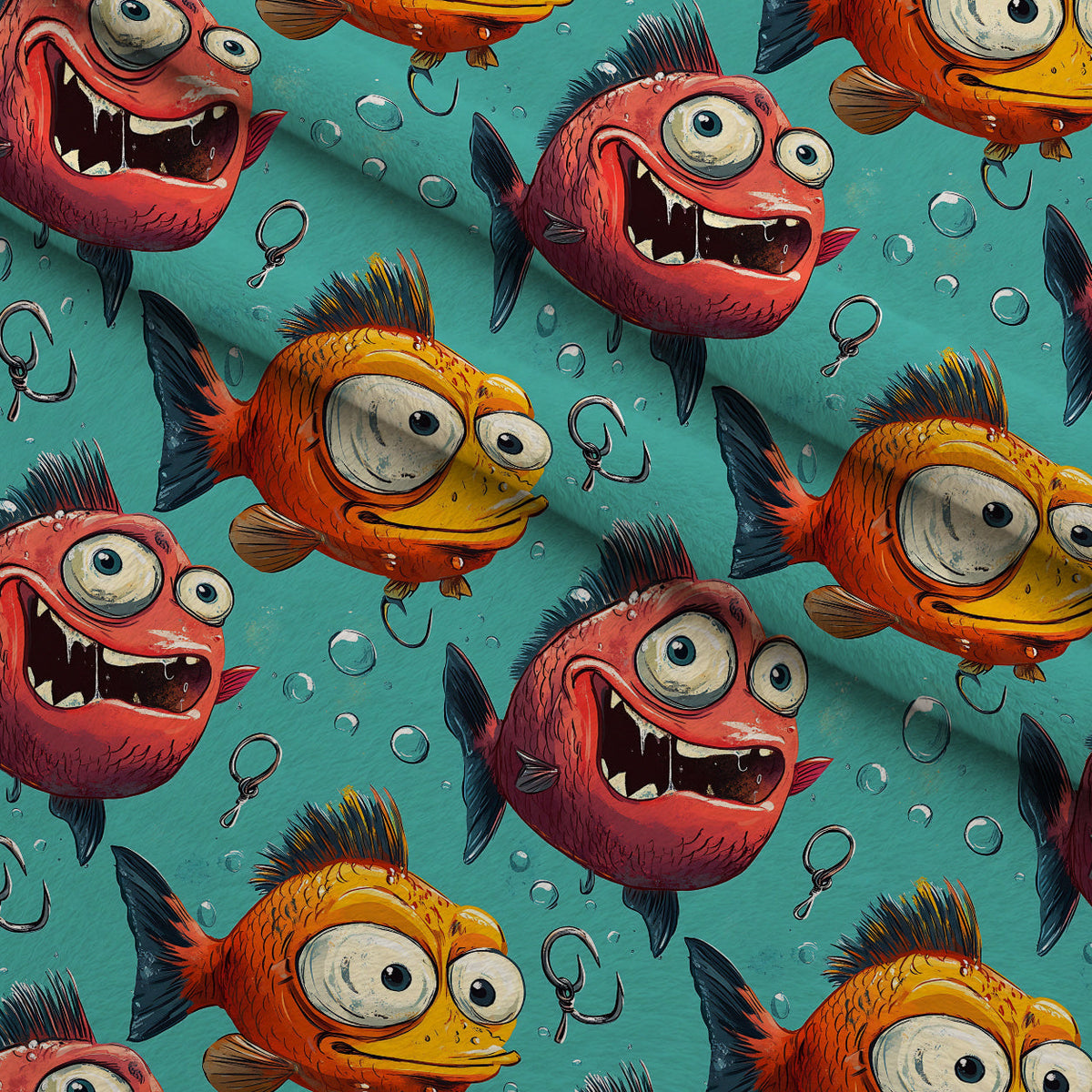 Googly Guppies Pattern 3 Minky Fabric
