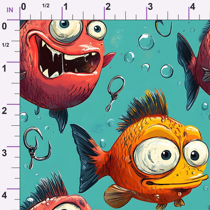 Googly Guppies Pattern 3 Minky Fabric
