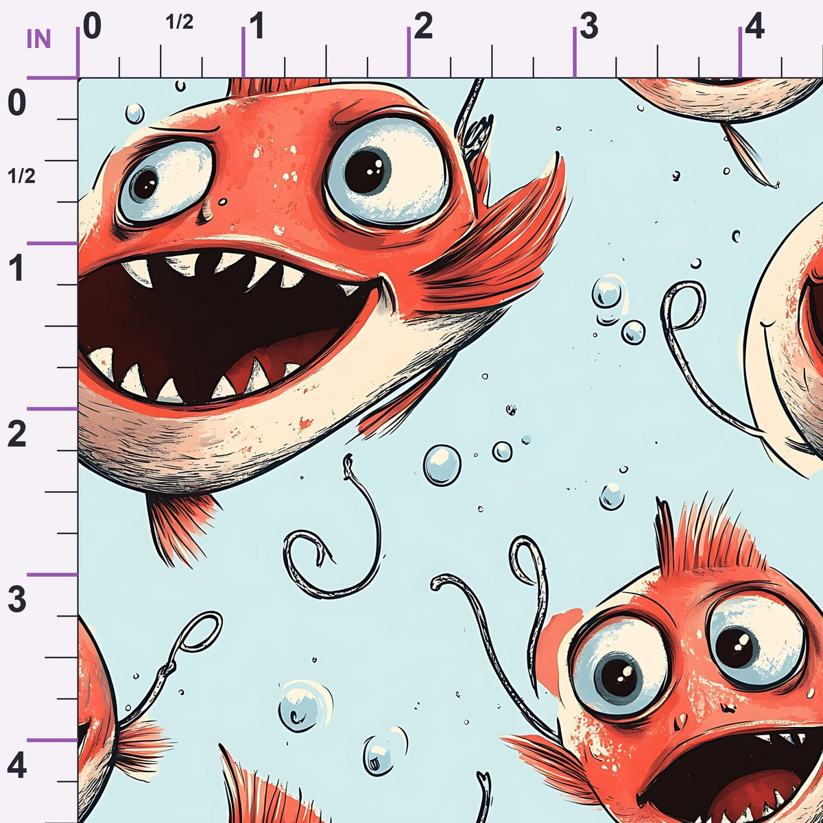 Googly Guppies Pattern 4 Minky Fabric
