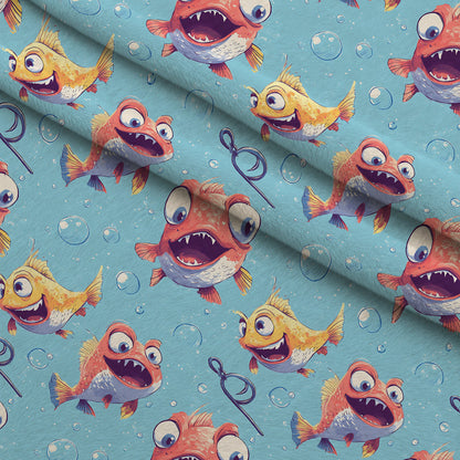 Googly Guppies Pattern 8 Minky Fabric