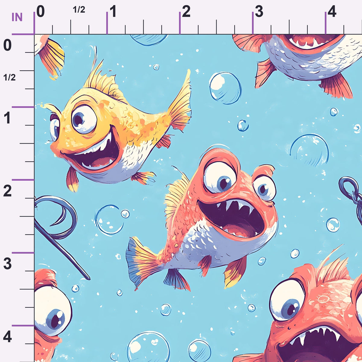 Googly Guppies Pattern 8 Minky Fabric