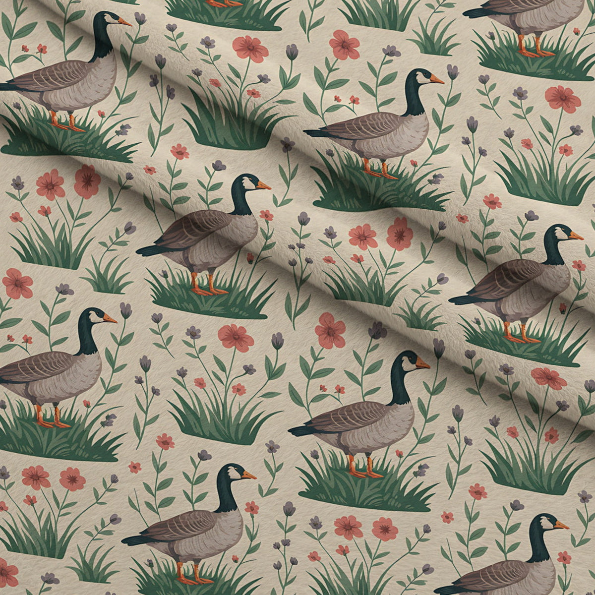 Gosling Garden Pattern 1 Minky Fabric