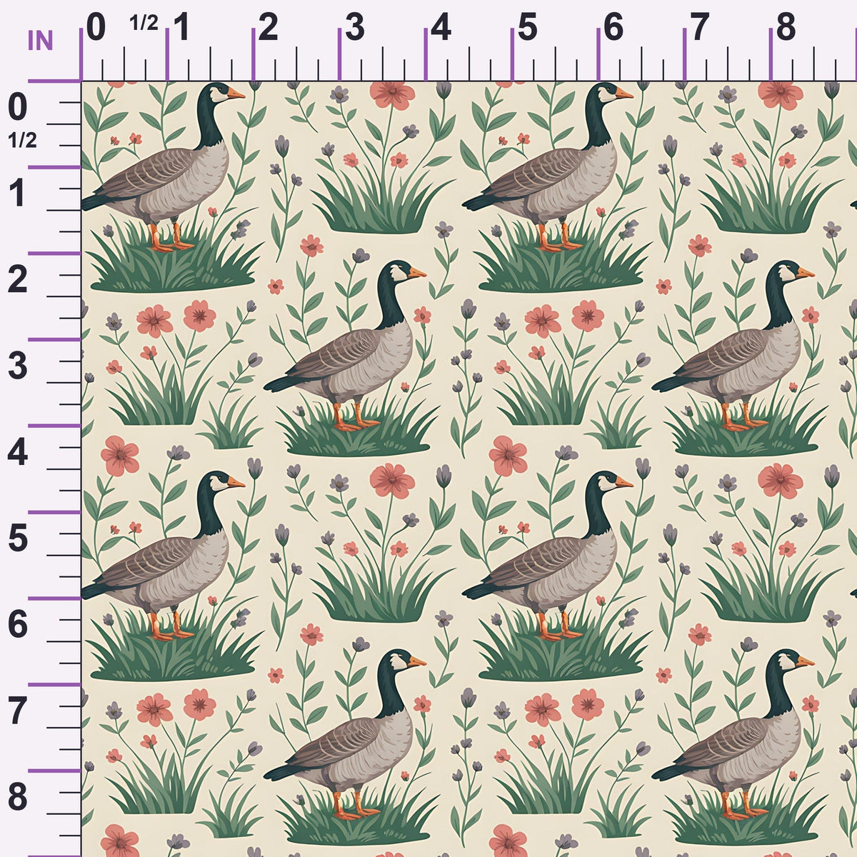 Gosling Garden Pattern 1 Minky Fabric