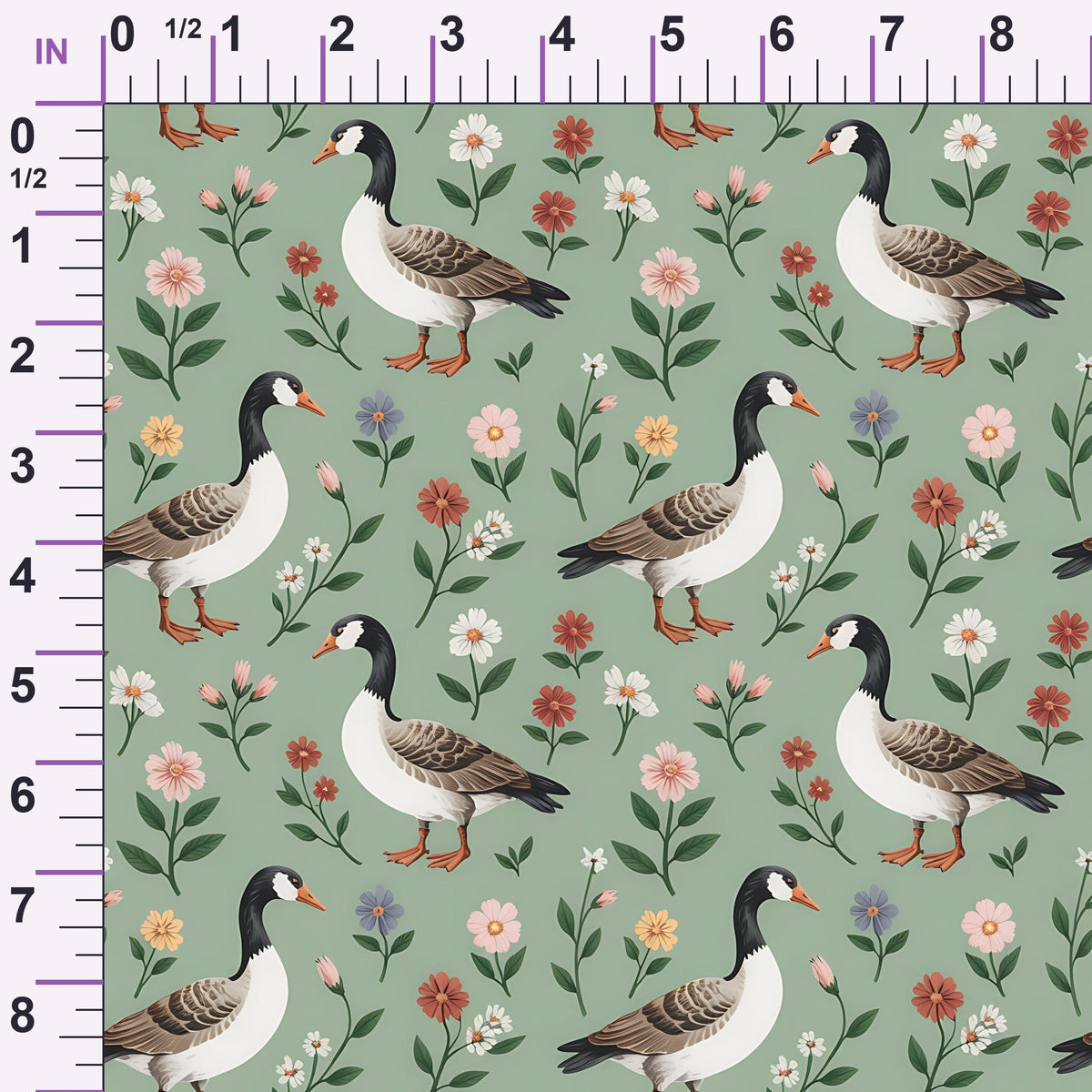 Gosling Garden Pattern 10 Minky Fabric