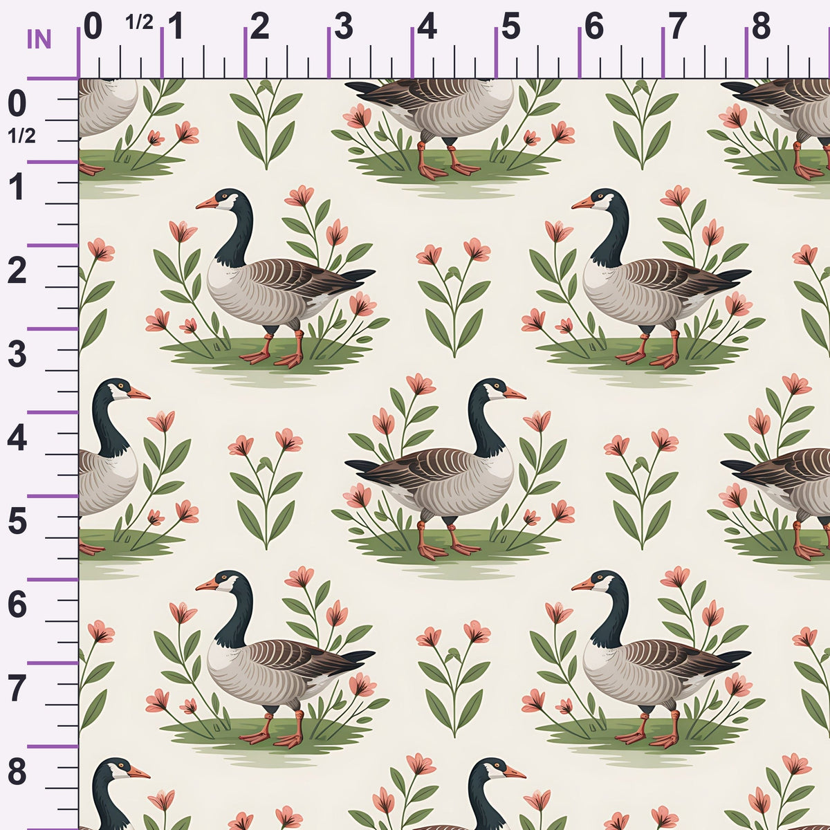 Gosling Garden Pattern 12 Minky Fabric