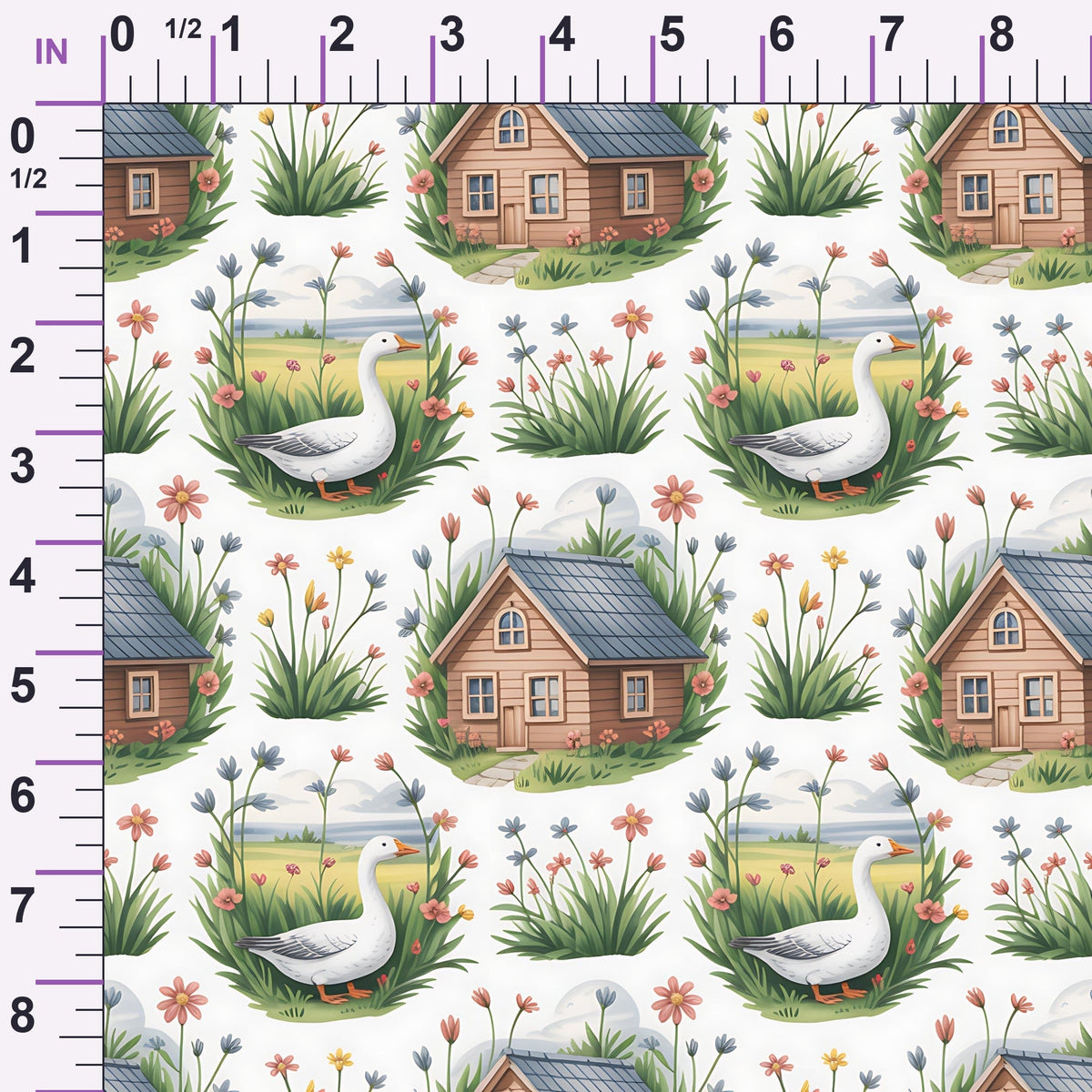 Gosling Garden Pattern 13 Minky Fabric
