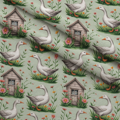 Gosling Garden Pattern 15 Minky Fabric