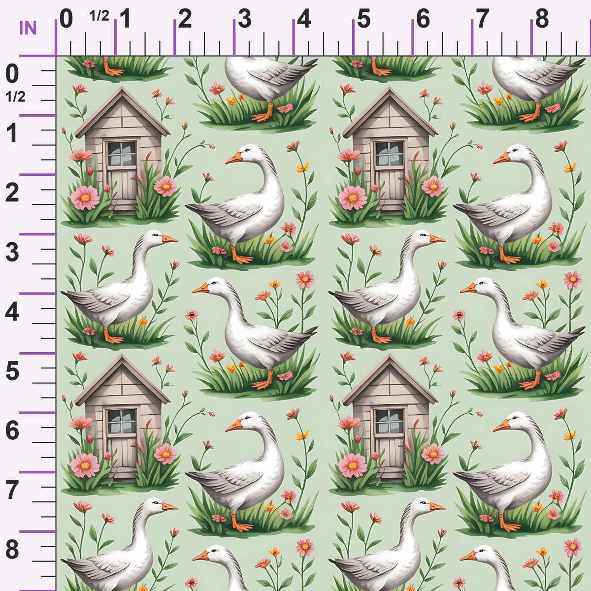 Gosling Garden Pattern 15 Minky Fabric