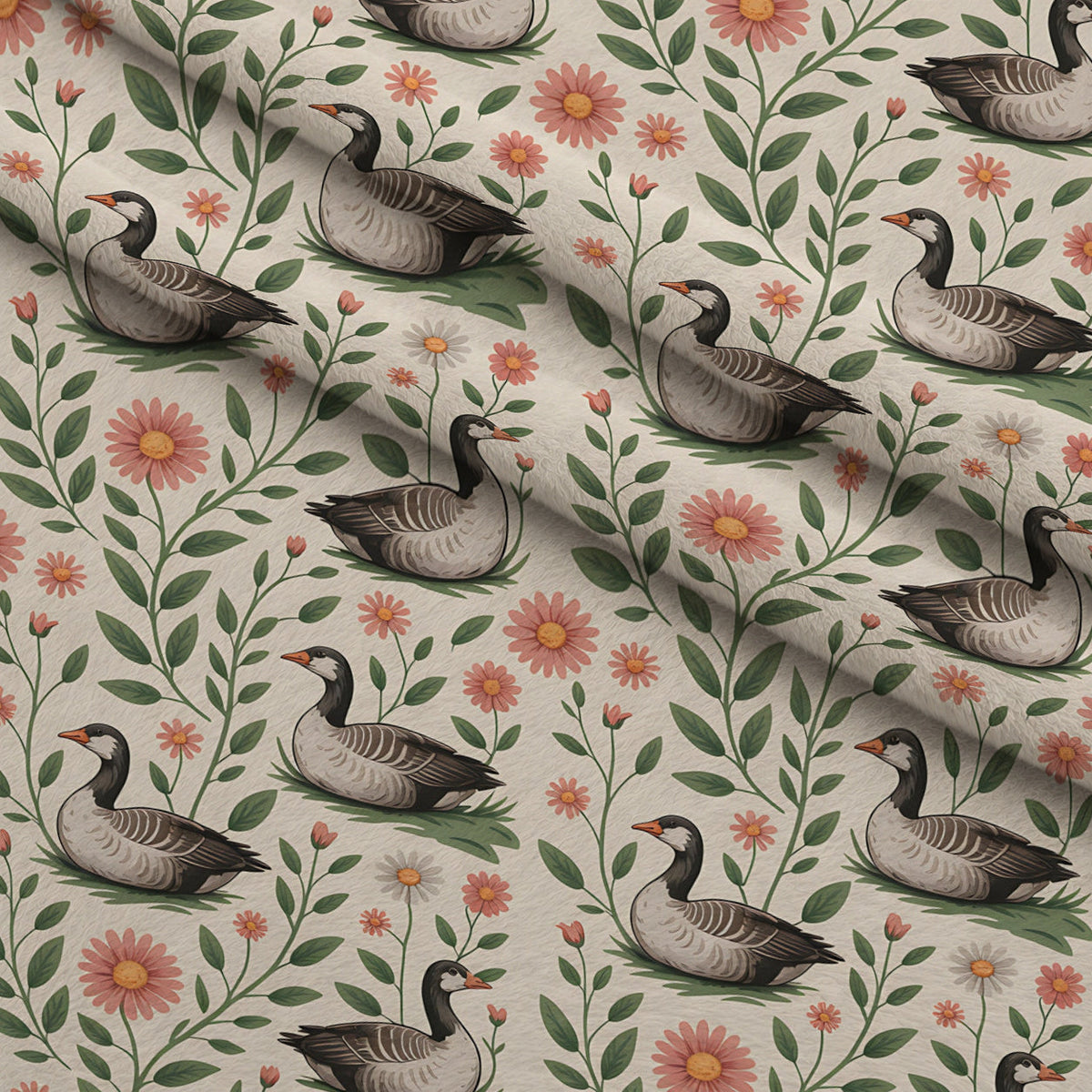 Gosling Garden Pattern 17 Minky Fabric