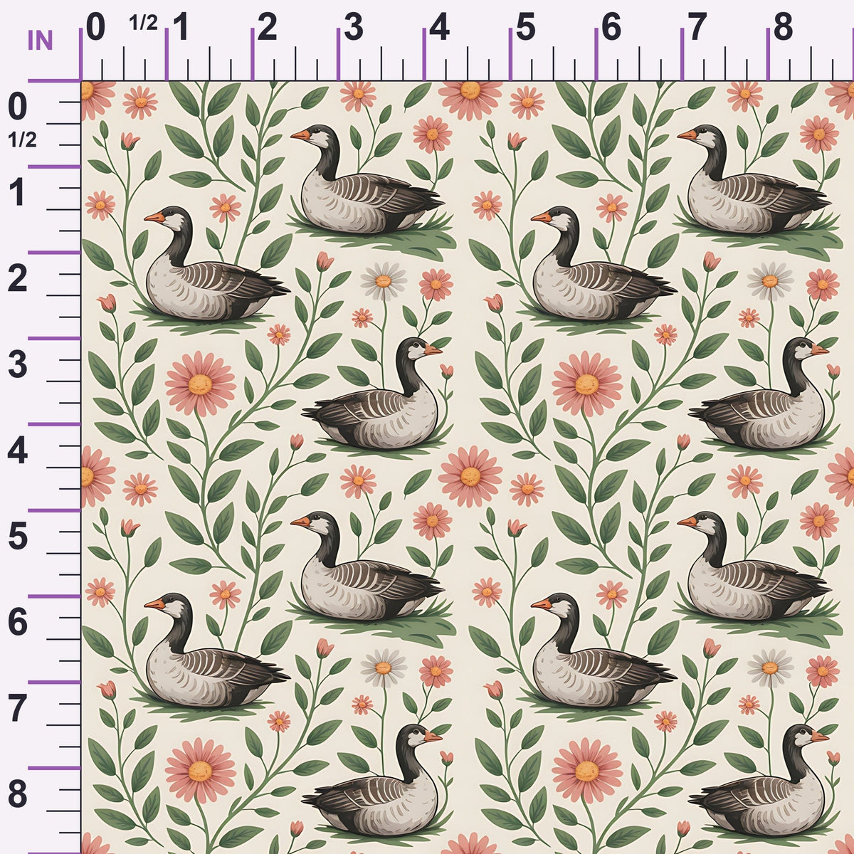 Gosling Garden Pattern 17 Minky Fabric