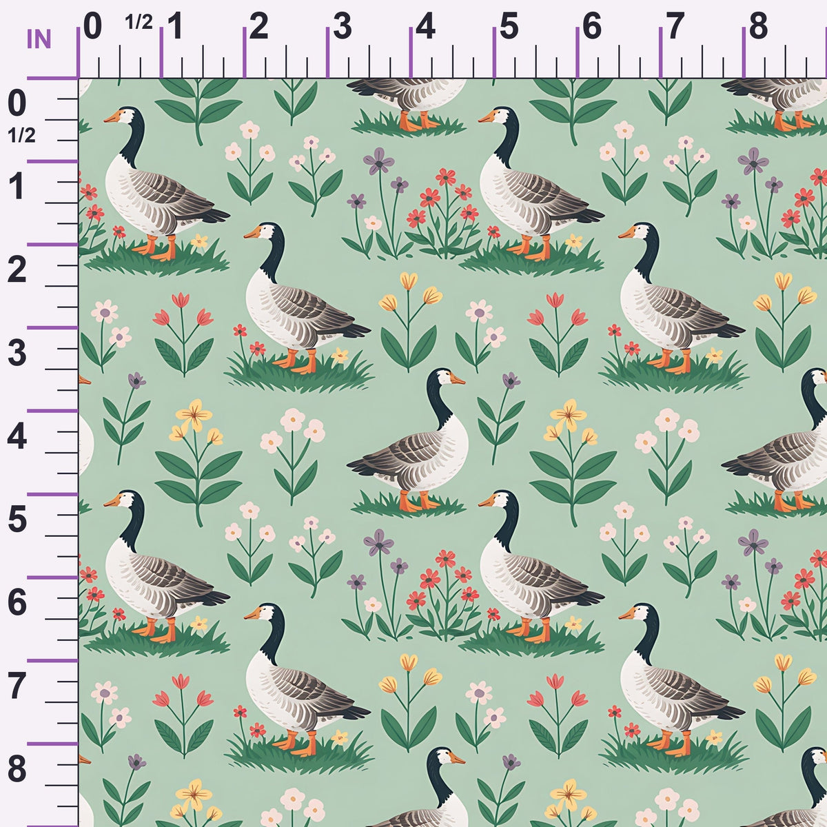 Gosling Garden Pattern 18 Minky Fabric