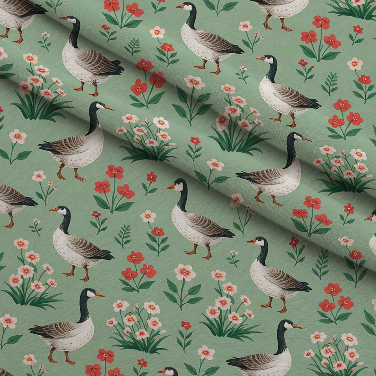 Gosling Garden Pattern 19 Minky Fabric