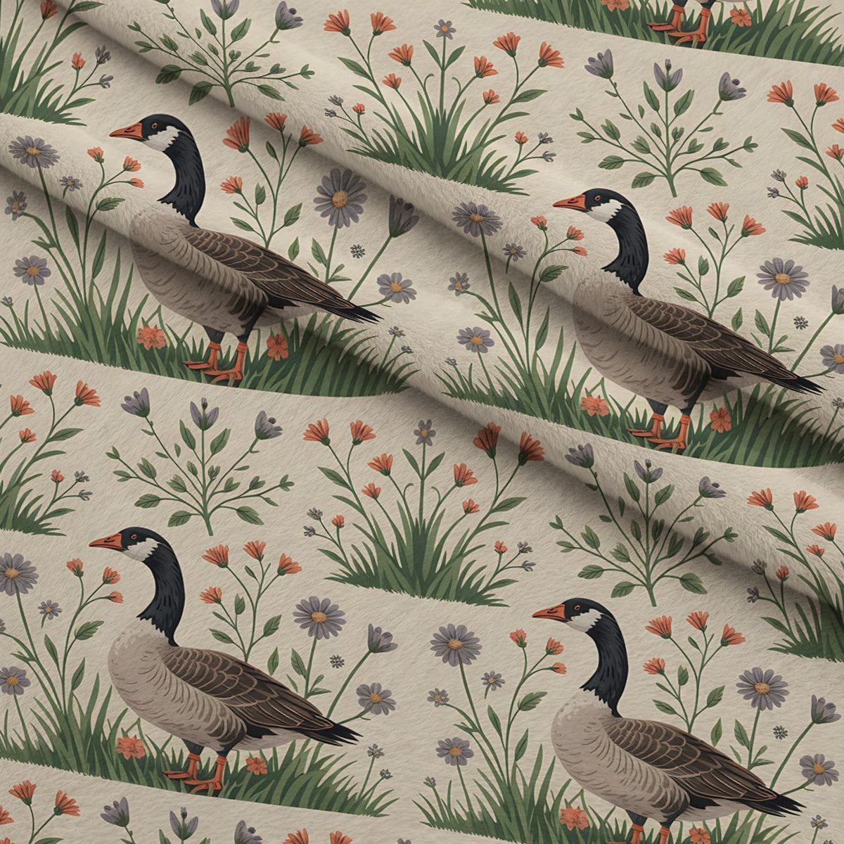 Gosling Garden Pattern 2 Minky Fabric