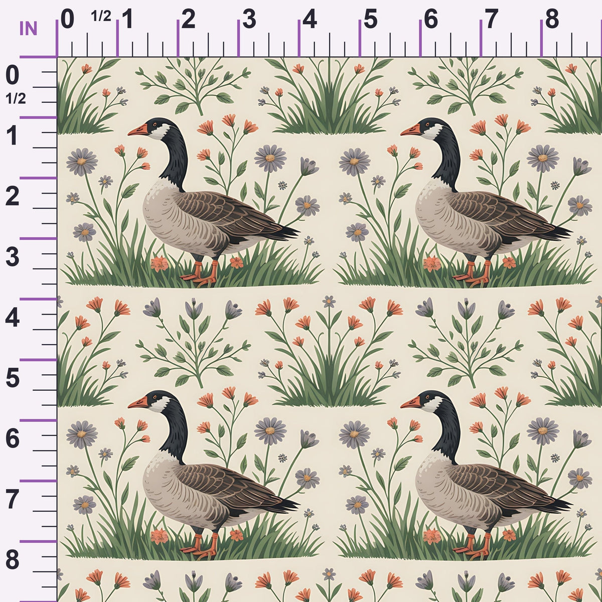 Gosling Garden Pattern 2 Minky Fabric
