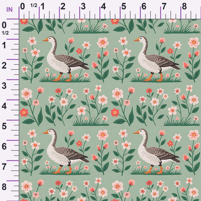Gosling Garden Pattern 20 Minky Fabric