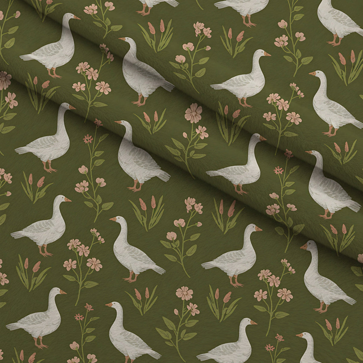 Gosling Garden Pattern 24 Minky Fabric