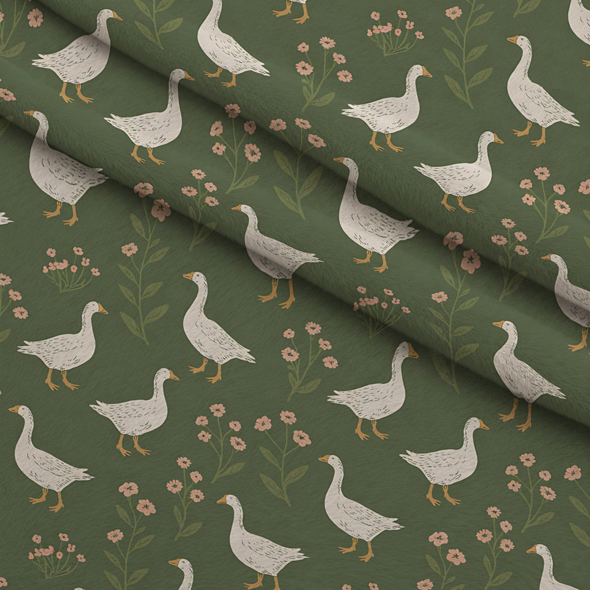 Gosling Garden Pattern 25 Minky Fabric