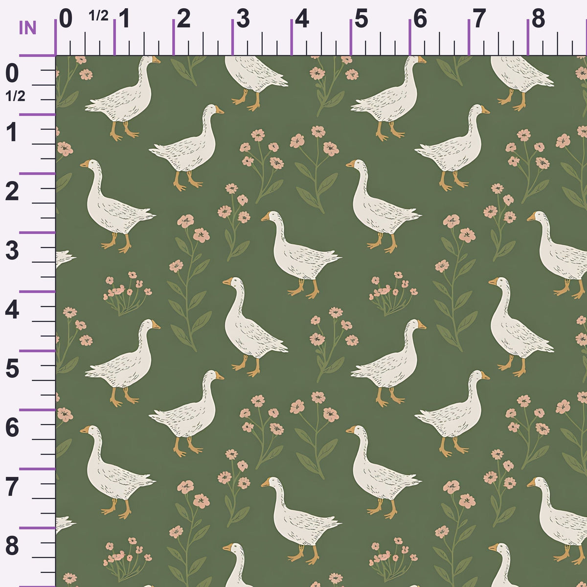 Gosling Garden Pattern 25 Minky Fabric
