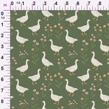 Gosling Garden Pattern 25 Minky Fabric