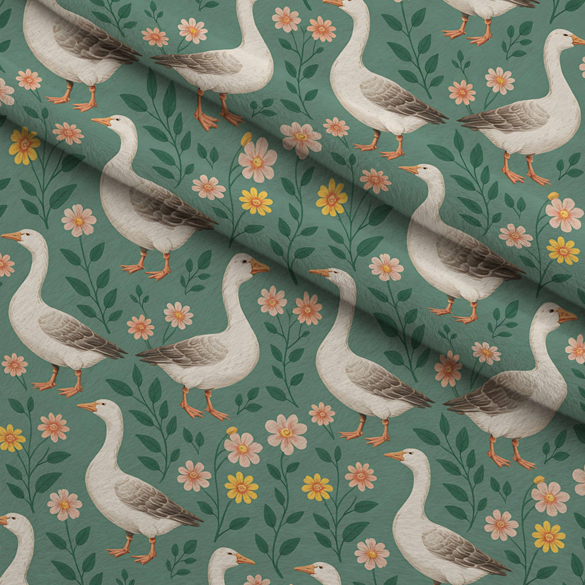Gosling Garden Pattern 28 Minky Fabric