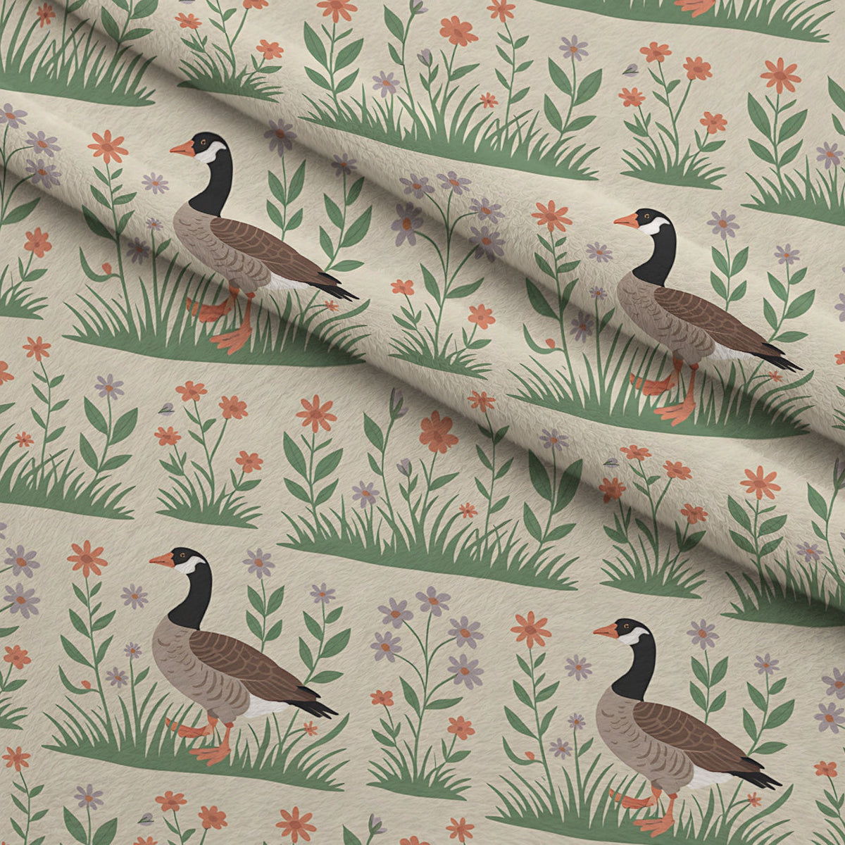 Gosling Garden Pattern 3 Minky Fabric