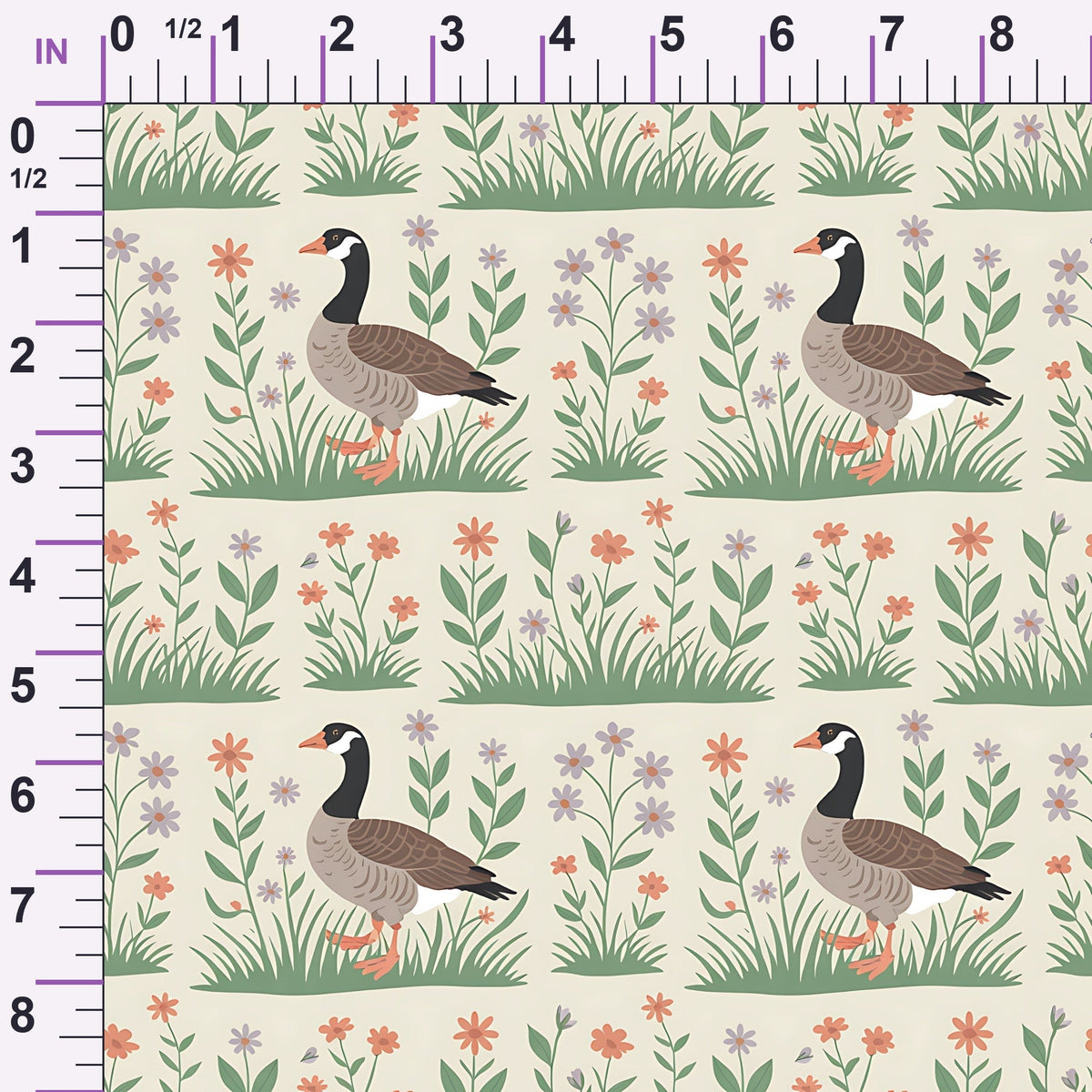 Gosling Garden Pattern 3 Minky Fabric