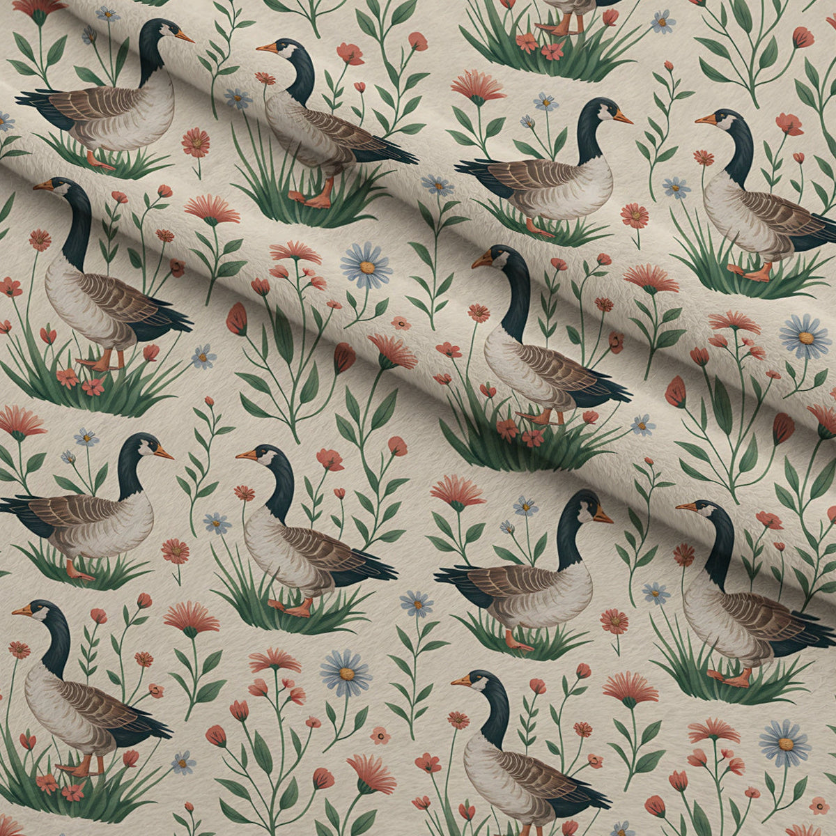 Gosling Garden Pattern 4 Minky Fabric