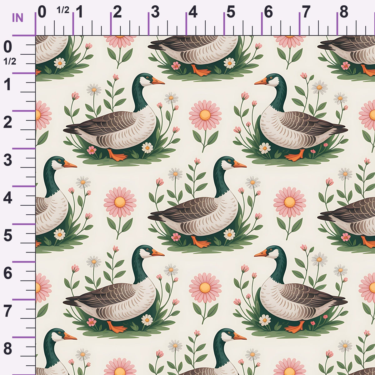 Gosling Garden Pattern 5 Minky Fabric