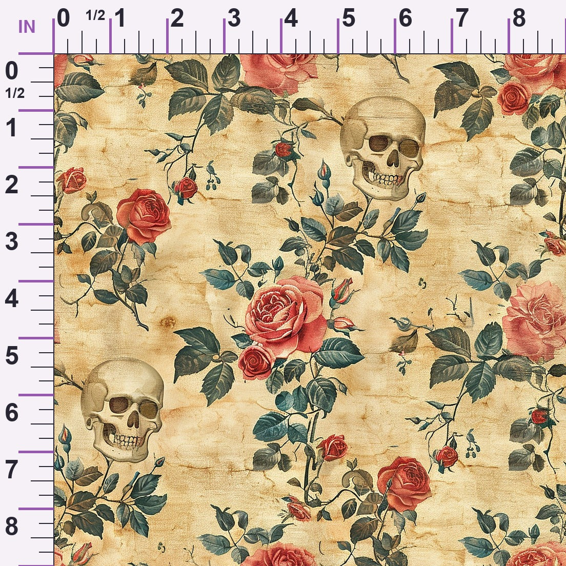 Gothic Blooms Pattern 1 Minky Fabric